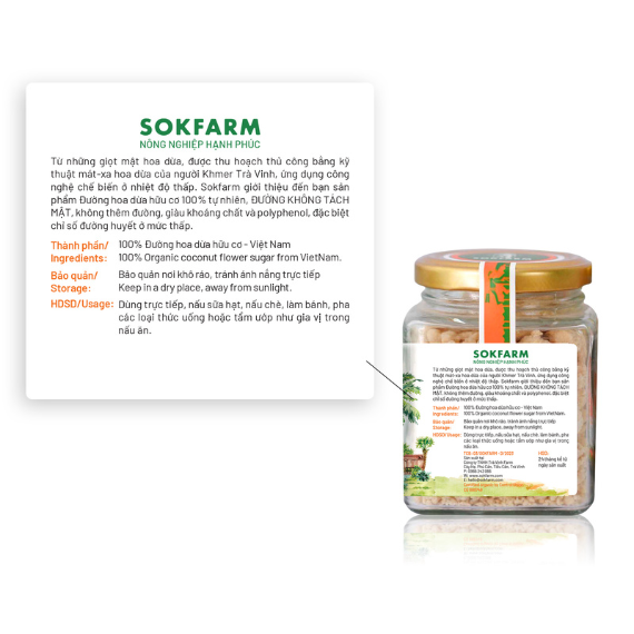 Hình ảnh sản phẩm Đường hoa dừa organic Sokfarm
