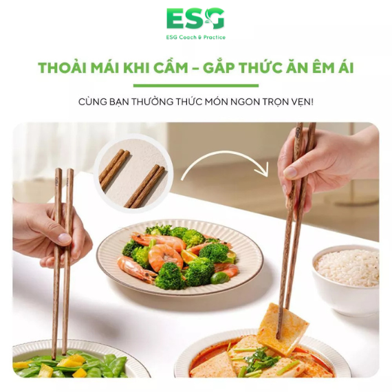 Hình ảnh sản phẩm Bộ đũa gỗ tre tự nhiên 10 đôi
