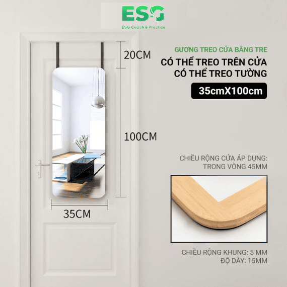 Hình ảnh sản phẩm Gương toàn thân treo cửa 